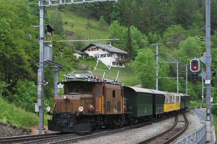 2019.06.11 RhB Ge 6-6 I 414 Albulabahn Krokodil Bahnfest Bergün (52)